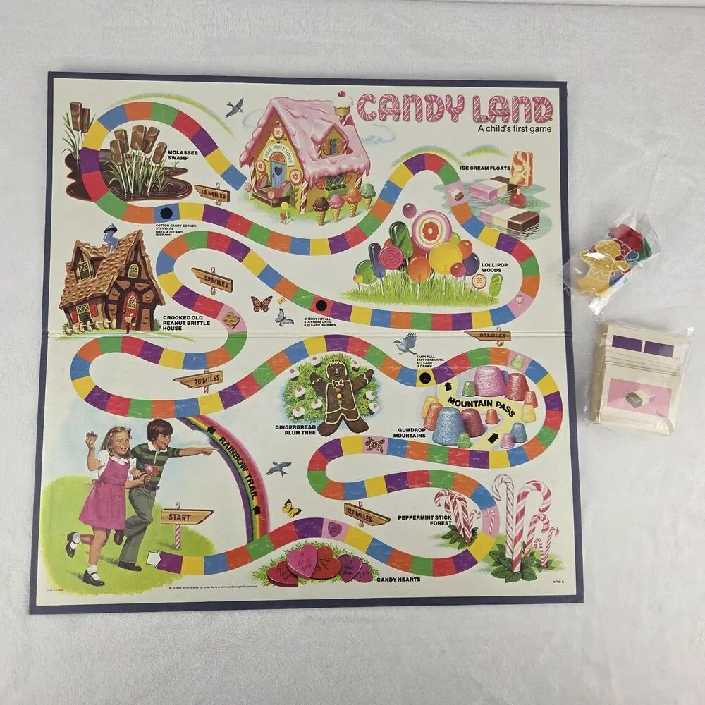 Vintage 1978 Candy Land Board Game Milton Bradley 4700 100% Complete